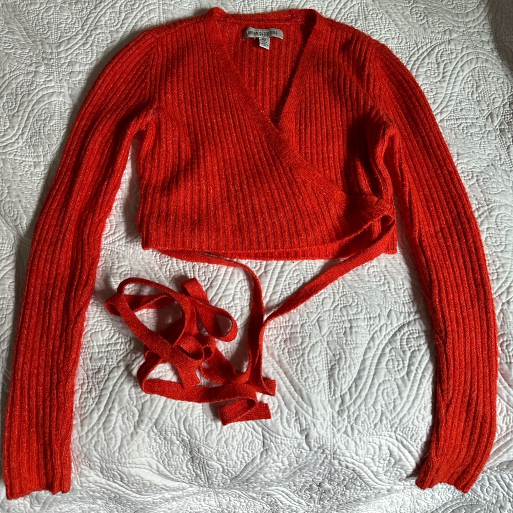 Urban Outfitters Orange Crop Sweater